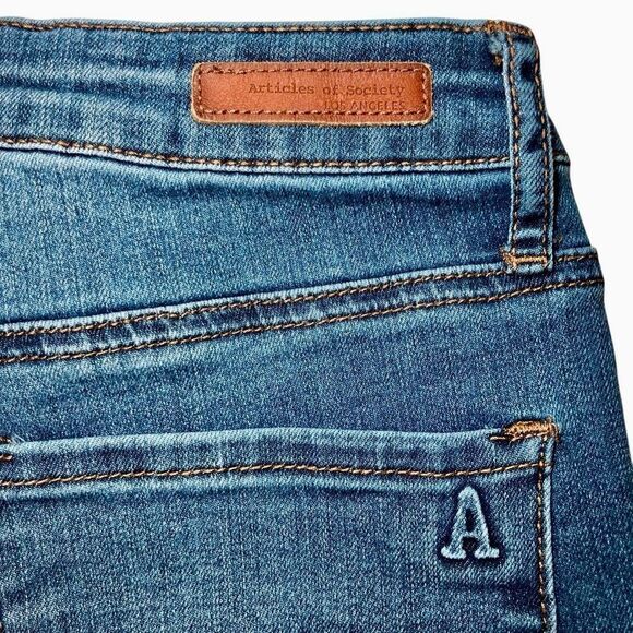 Articles of Society Cathy Crop Stretch Jeans in Blue Wash Women’s 29 - Picture 7 of 9